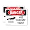 Signmission Hot Surface Sign, 7 in H x 10 in W, Plastic, Hot Surface Do Not Touch OS-2PACK-DS-P-710-L-1363 - alternate 1